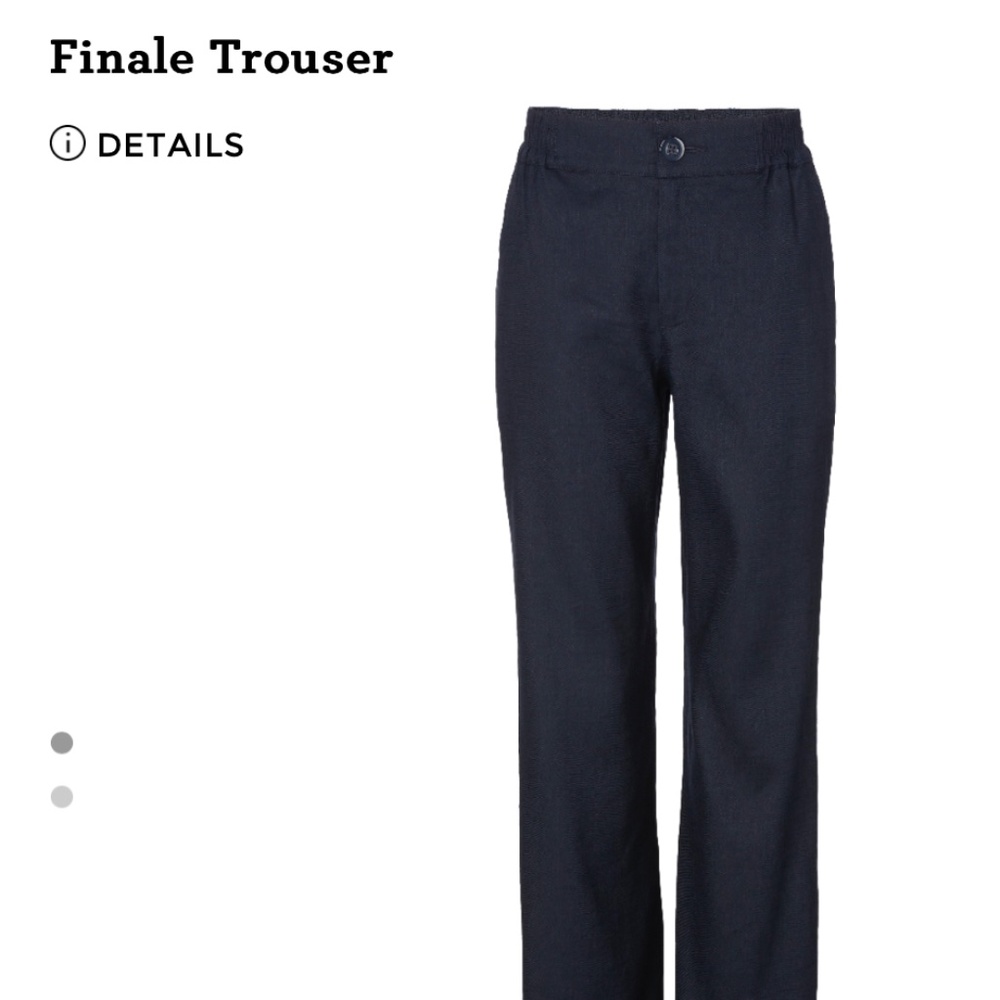 Cabi Finale Trouser - Navy linen
